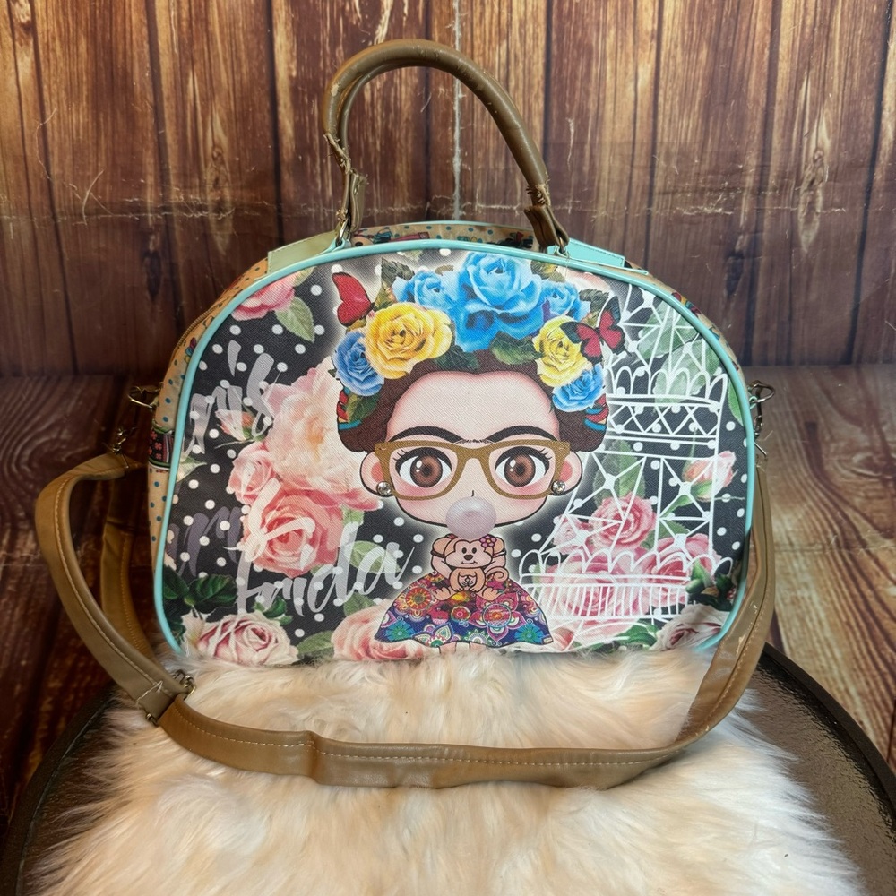 Women’s Handbag Frida Kahlo Style Made in Mexico Colorful Unique Design